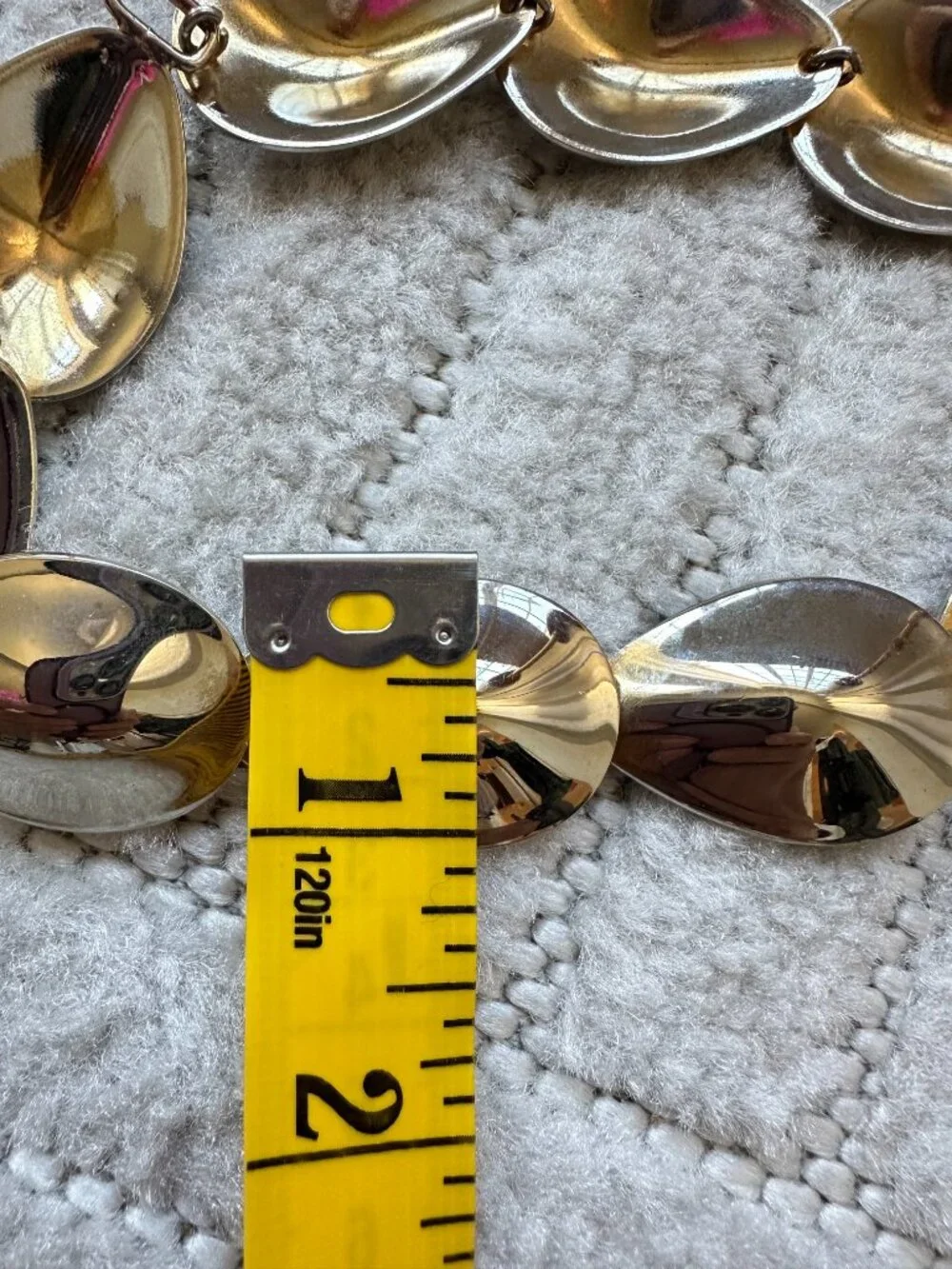 Vintage Silver Tone Sculptural Teardrop Collar Choker Necklace 14.5”